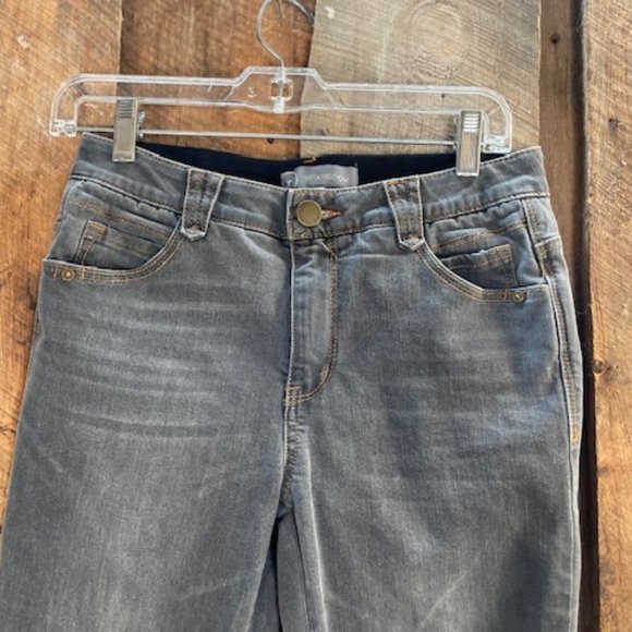 Wit & Wisdom Grey Skinny Denim Jeans - Size 2 - Picture 4 of 12